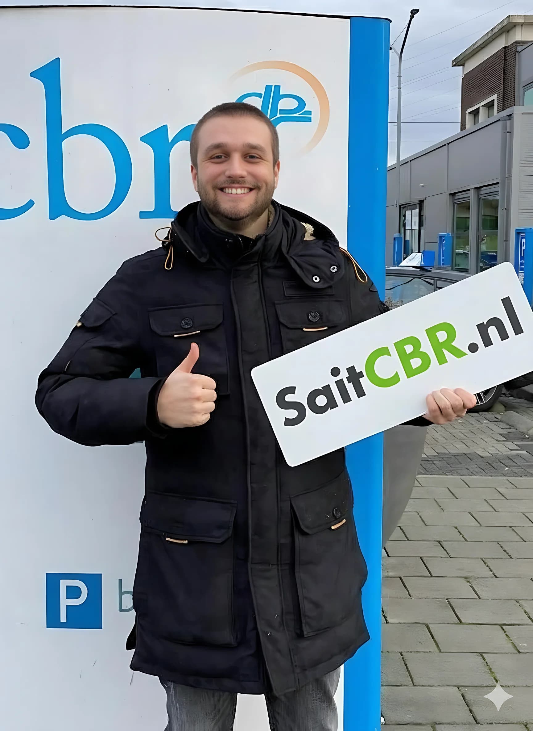 Sait Cinar with happy graduate